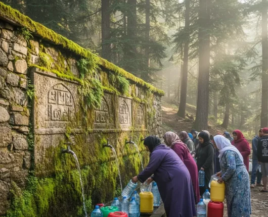 You can experience drinking from the Ben Smim Natural Spring